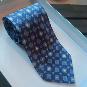 Men’s Blue Brioni Tie 100% Silk Made in Italy